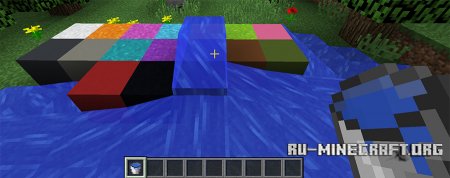 Блоки цемента с водой в Minecraft 1.12