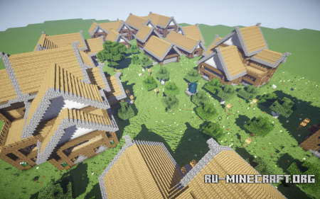  Flatland Village  Minecraft