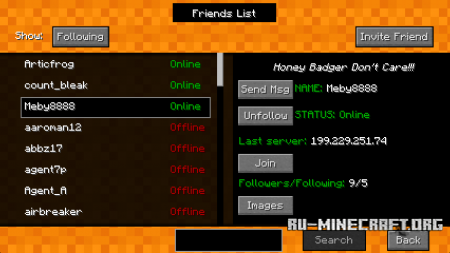 Скачать FriendsForMinecraft для Minecraft 1.5.2