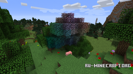  Rainbow Oak Trees  Minecraft 1.11.2