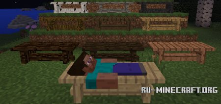  Wooden Benches  Minecraft PE 1.2
