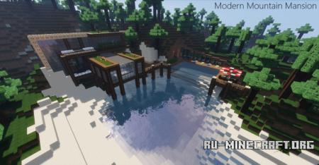  Amazing Hybrid Modern - Mountain Mansion  Minecraft