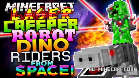  Laser Creeper Robot Dino Riders  Minecraft 1.10.2