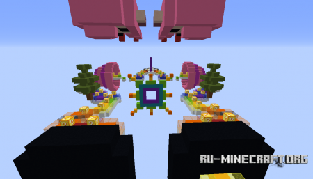  Rainbow World Lucky Block Race  Minecraft