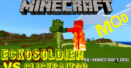  Eckosoldier Boss VS Clickbaitor  Minecraft PE 1.5