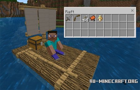  Chested Sail Raft  Minecraft PE 1.4