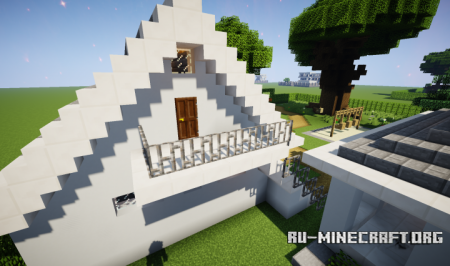  Elegant White Country House  Minecraft