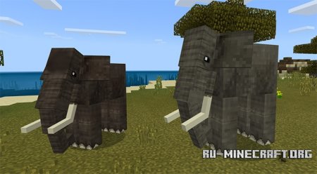 Скачать Elephants and Mammoths для Minecraft PE 1.8
