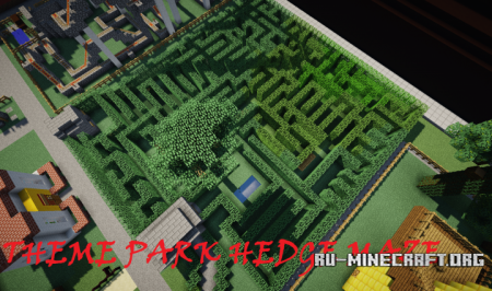  Theme Park HEDGE MAZE  Minecraft