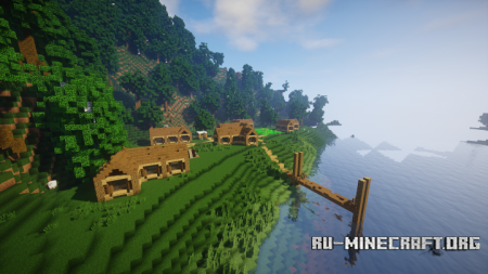  Tiny Lake Town  Minecraft