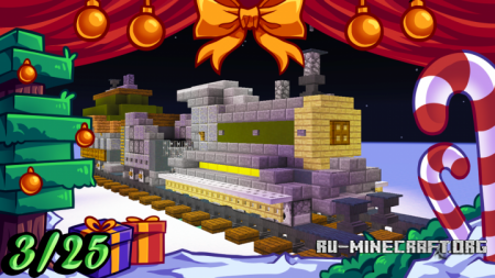  Christmas Builds - EPIC TRAIN  Minecraft