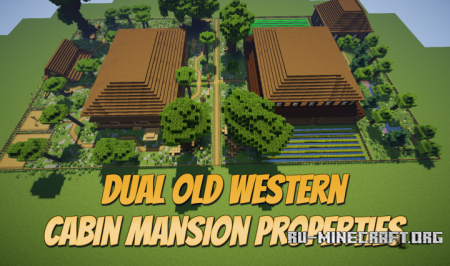 Dual Old Western Cabin Manison  Minecraft