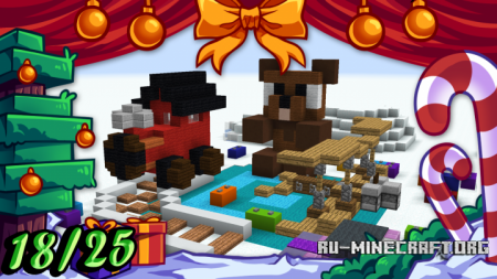 Christmas Builds - Aircraft, Teddy Bear, Train & Toys  Minecraft
