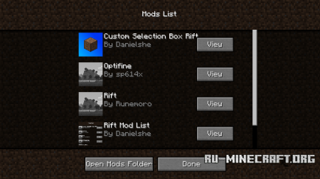  Rift Mod List  Minecraft 1.13