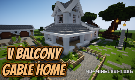  Balcony Gable Home  Minecraft