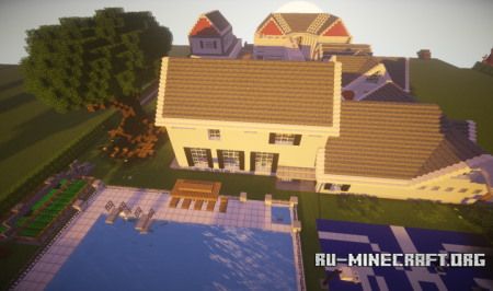  Dual White Country Mansion  Minecraft