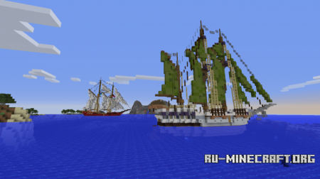  Green Sailed Schooner  Minecraft