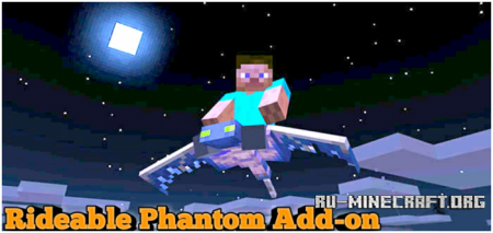  Rideable Phantom  Minecraft PE 1.11