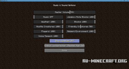  Sound Device Options  Minecraft 1.12.2