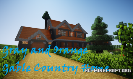  Gray and Orange Cable Country Home  Minecraft