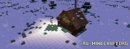  Snowy Log Cabin  Minecraft