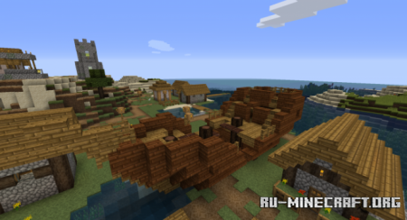  Shipreck Village Survival  Minecraft