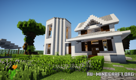  White Turret Gable Country Home  Minecraft