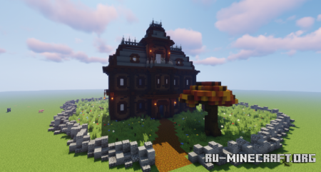  Haunted House - Autumn Tree  Minecraft