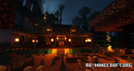  Autumn Cozy Cabin  Minecraft