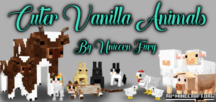 Vanilla animals expanded. Cutter animals for Vanilla Minecraft. Cute animals for Vanilla. Cuter Vanilla animals House.