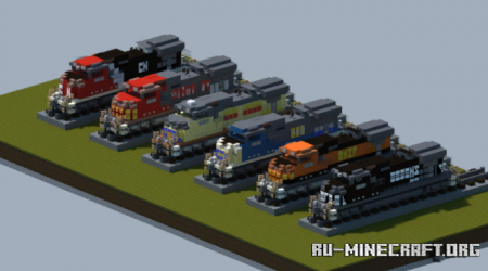  GE Dash-9 Diesel Locomotive  Minecraft