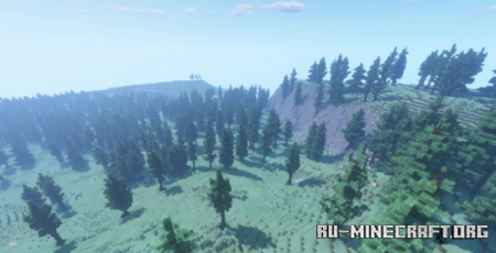  Pine Forest with a Cliff  Minecraft