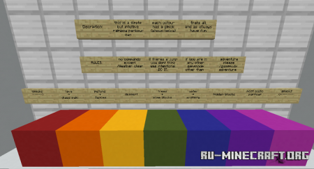  Simple Rainbow Parkour  Minecraft