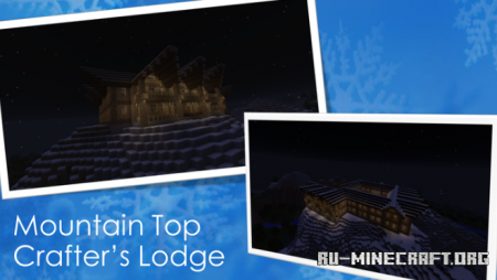  Snowy Mountain Top Crafter's Lodge  Minecraft