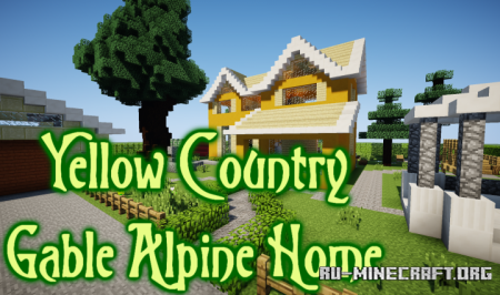  Yellow Country Gable Alpine Home  Minecraft