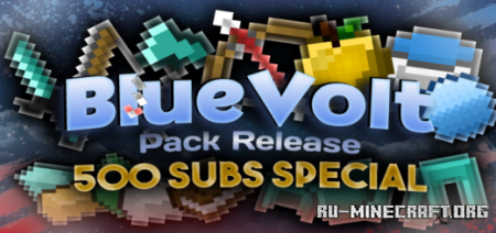 Скачать BlueVolt PVP Pack [16x16] для Minecraft PE 1.13