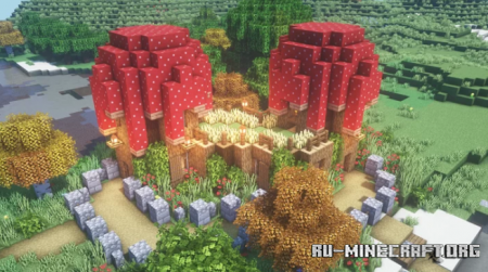  Mushroom Inspired Base  Minecraft