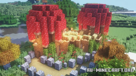  Mushroom Inspired Base  Minecraft