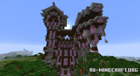  The Hilltop Small Purple Castle  Minecraft