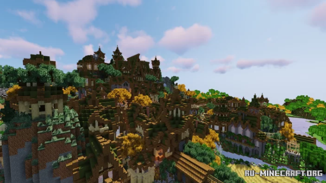 Скачать Wood Elven City для Minecraft.