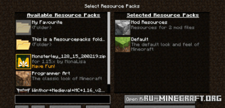  Resource Pack Organizer  Minecraft 1.15.2