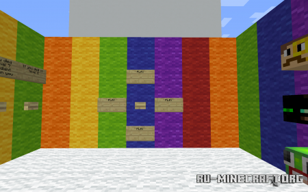  Every Color Rainbow Parkour  Minecraft