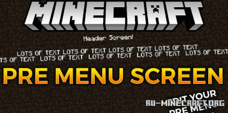  Pre Menu Screen  Minecraft 1.15.2