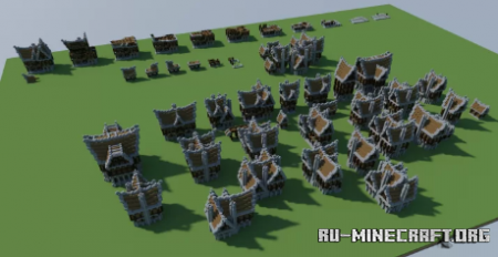  Medieval House Village Building Pack by Trydar  Minecraft