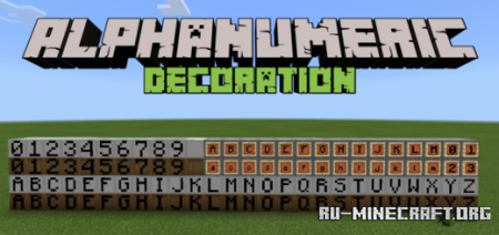  Alphanumeric Decoration  Minecraft PE 1.16