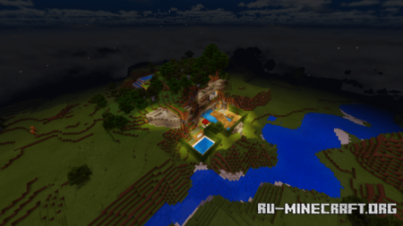  Large Village In The Mountain  Minecraft PE