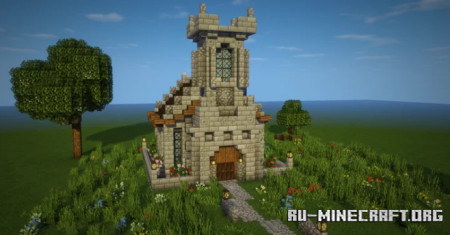  One Chunk Medieval Church  Minecraft