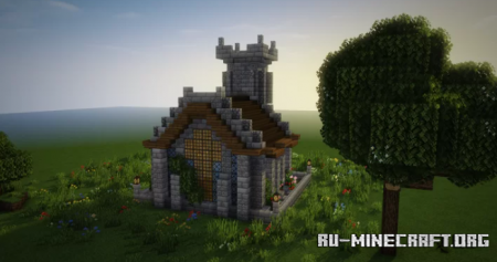  One Chunk Medieval Church  Minecraft