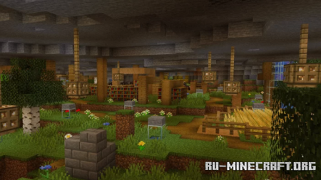  Cave Town (Modern Cliffside Village)  Minecraft