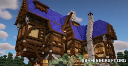  Medieval Inn - Tavern In The Woods  Minecraft
